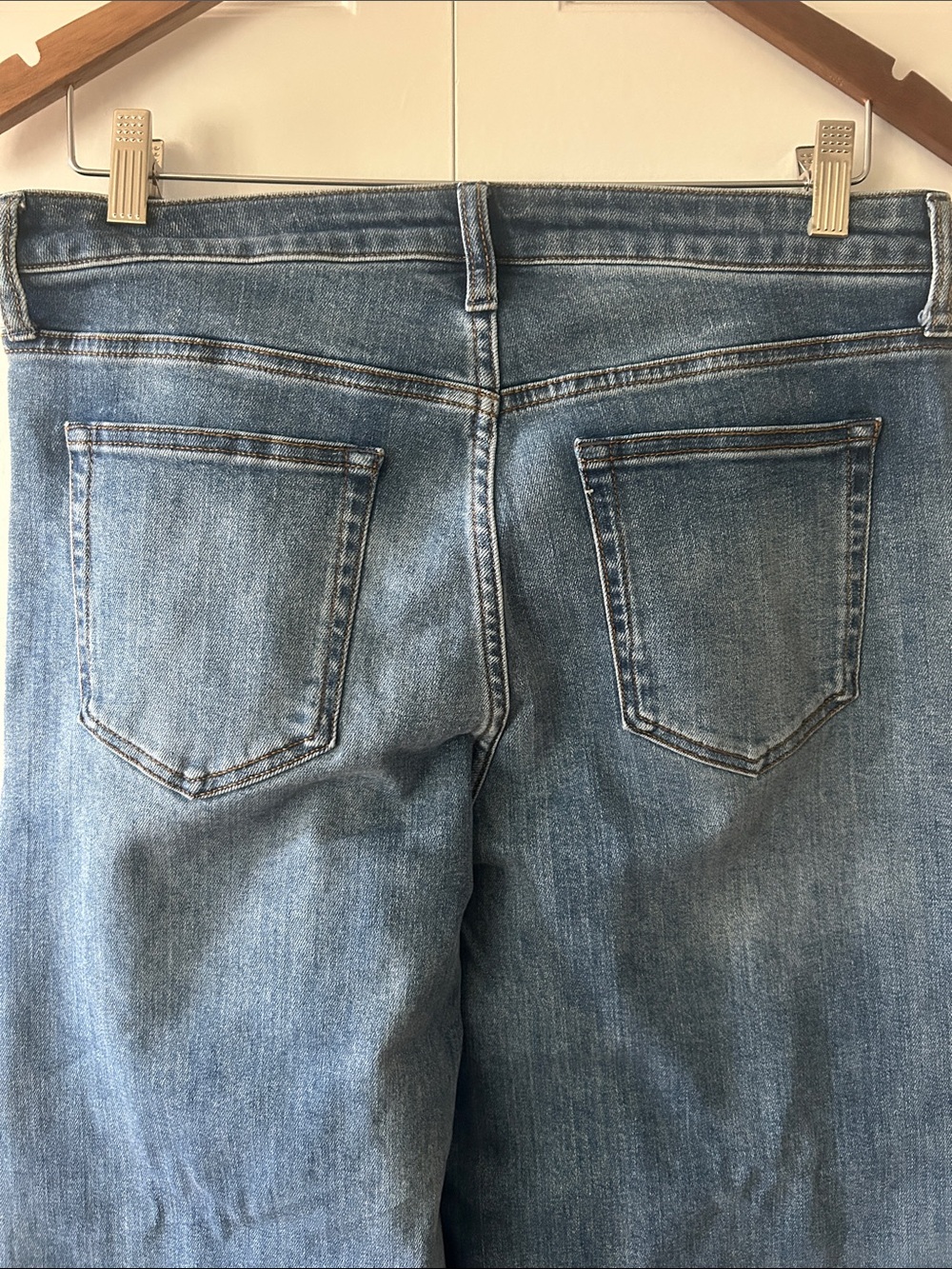 Quince NWT Stretch High Rise Wide Leg Jean Size 31 Medium wash Organic Cotton - Picture 5 of 8